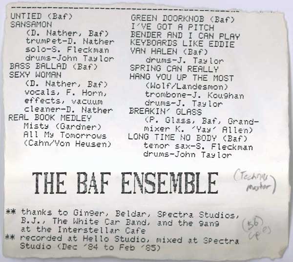 Baf Ensemble cover